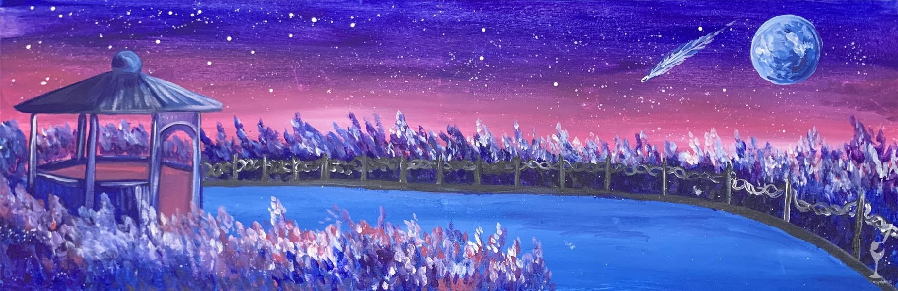 Gazebo Amongst Lavender - Lafayette Original Art!