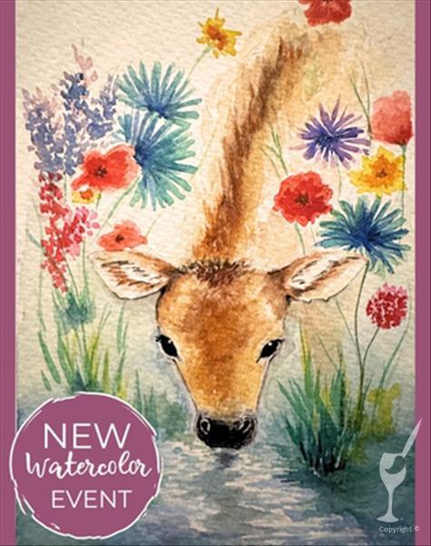 Watercolor Event: Summer Meadow Fawn