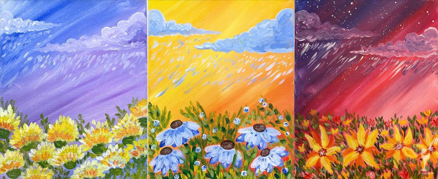 Rainy Day Flowers - Lafayette Original Art