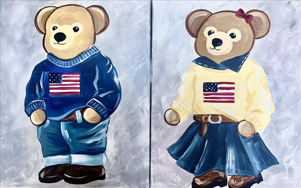 Vintage Bears +$12 Bottle + Make a Candle!