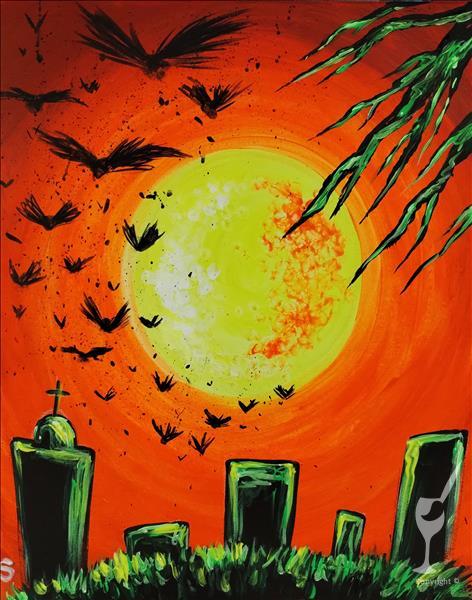 Retro Graveyard - Summerween- BlackLight- NEW ART