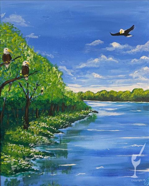 Eagles over the Wabash - Lafayette Original Art!