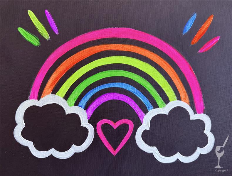 Neon Rainbow  - Family Friendly! 11x14!