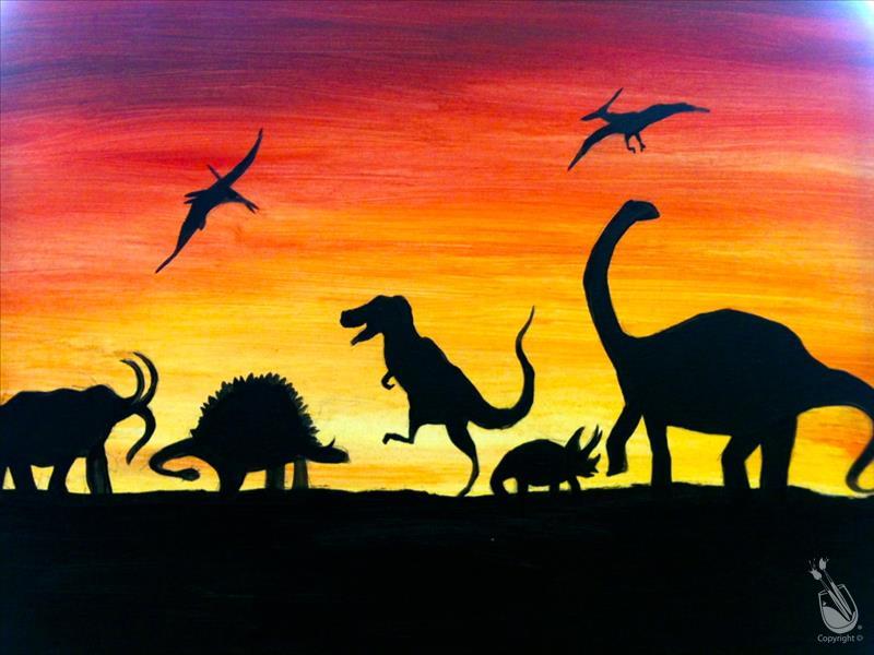 National Dino Day! Kids Paint with some Trivia! 6+