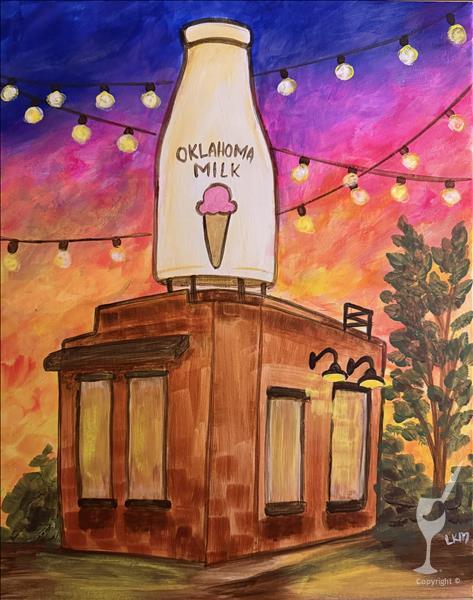 Iconic Oklahoma Milk Bottle ADD A DIY CANDLE