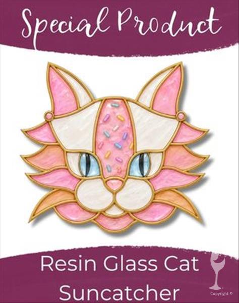 Our Favorite Cat Stained Glass Workshop 12"!