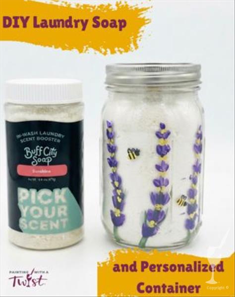DIY Laundry Soap and Personalized Container