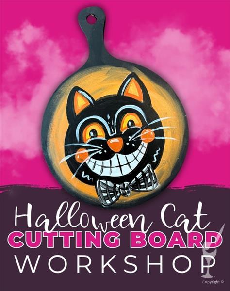 Vintage Halloween Cat Cutting Board **Workshop**