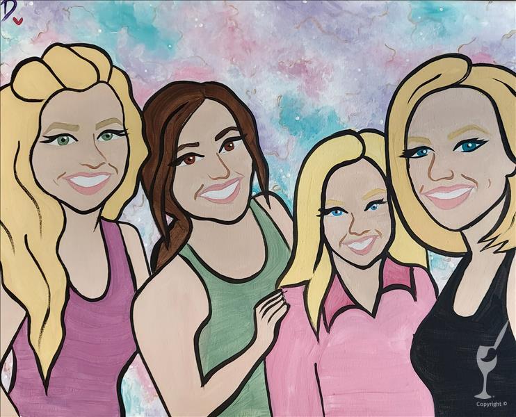 Cartoon Your Crew + $12 Bottles + Add a Candle!