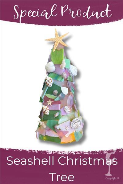 10" Sea Glass Tree W Lights-Colors In Notes
