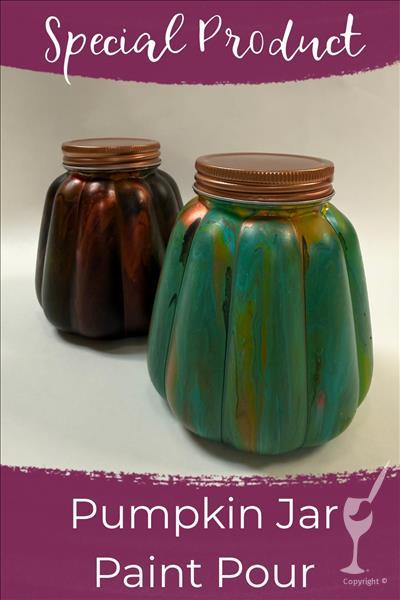 **PAINT POUR** Glass Pumpkin
