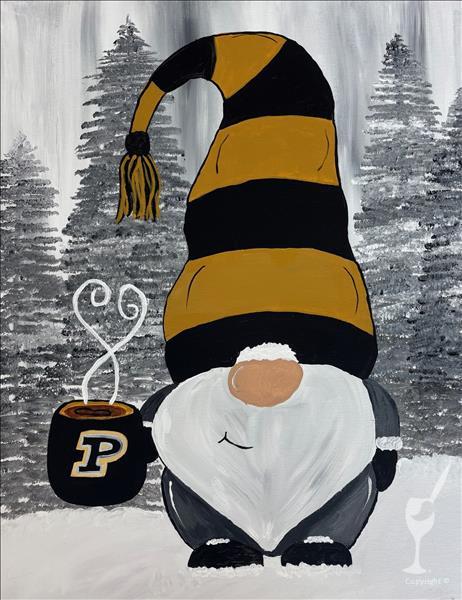 Purdue Gnome! Drink some Hot Chocolate with us!