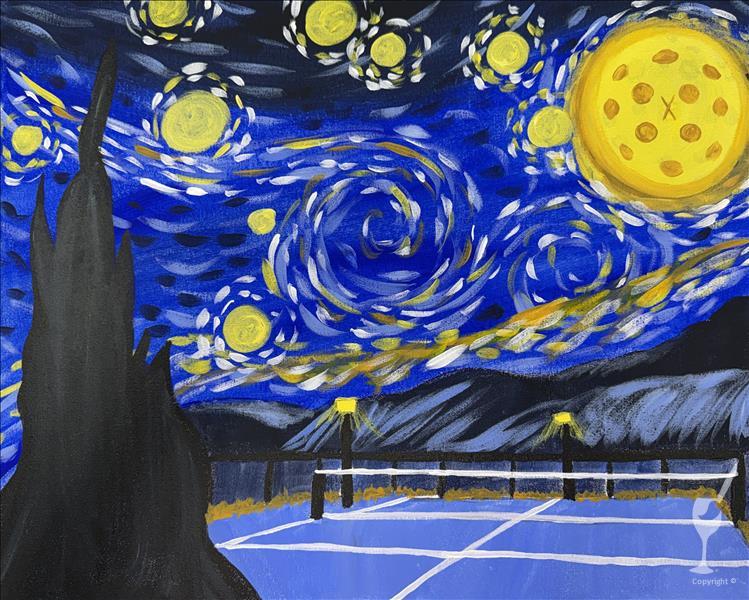 Pickleball Starry Night