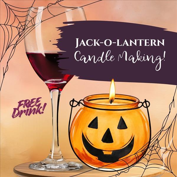 $35 DIY Jack-O-Lantern Candle Making & FREE DRINK!