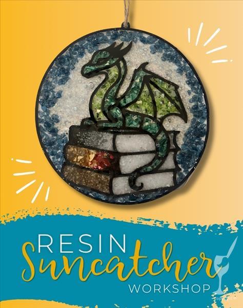 Bookish Dragon Crushed Glass Suncatcher