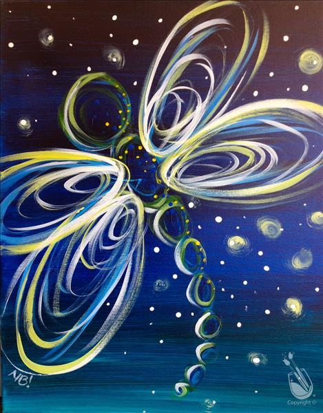 Neon Dragonfly~Blacklight Painting!