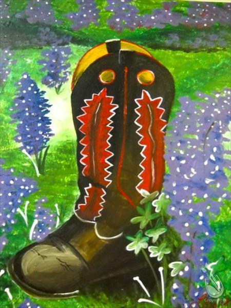 Bluebonnet Boots- Add a DIY Candle!