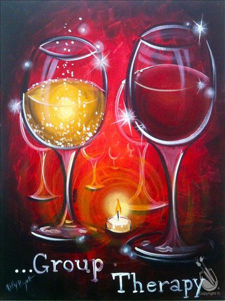 Free Glass of Wine - Canvas & Candle Bundle