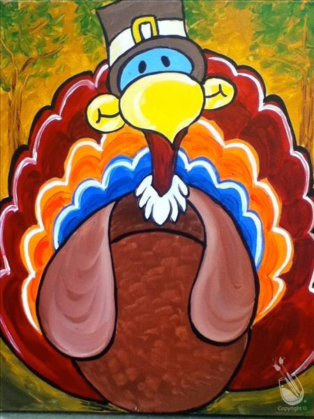 How to Paint All Ages Class ($30) Cute Turkey