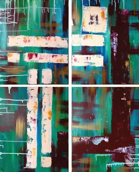 Turquoise Abstract Set