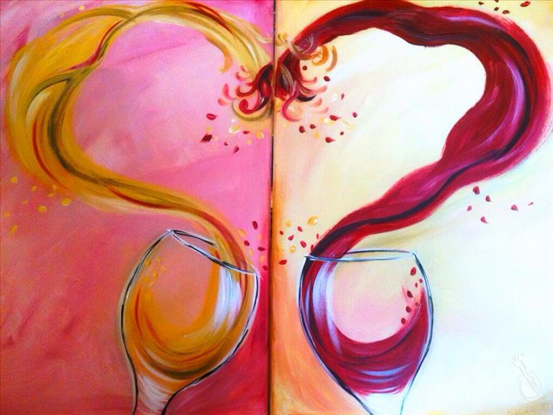 Wine = Love - Couples Paint Set!