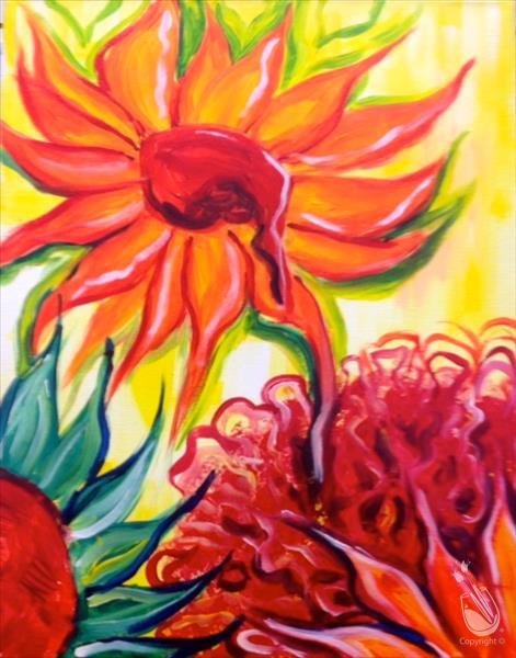 VAN GOGH’S COLORFUL SUNFLOWERS-ADD A CUSTOM CANDLE