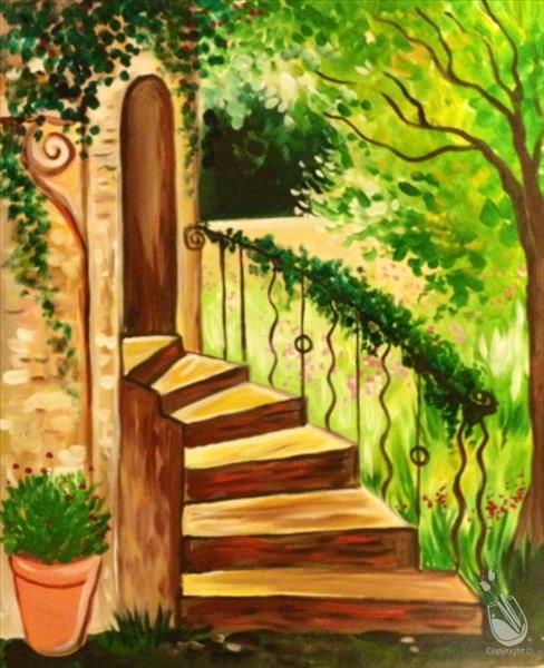 Winding Stairs in the Spring