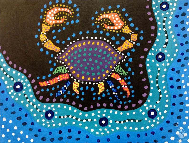 Teaching Pointillism Art - Crab