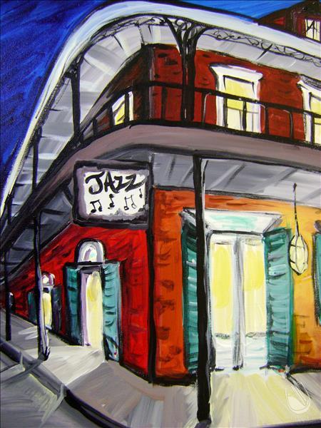 NOLA ART " Jazz Hall" add candle,lights, bling