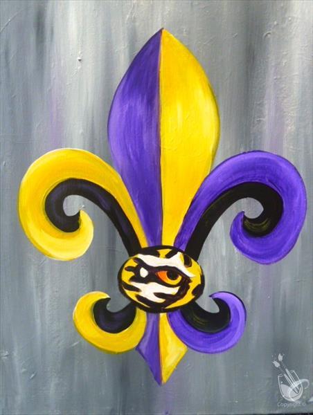 Coffee N Canvas - Tiger Fan Fleur de Lis
