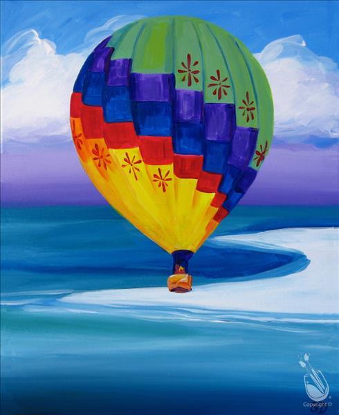 Balloon Over the Beach **Add A Candle**