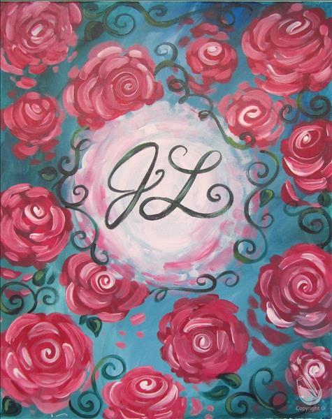 Pink Rose Monogram