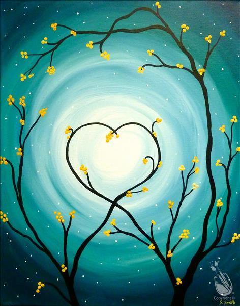 How to Paint Kids Happy Hour * Heart Blossom Tree