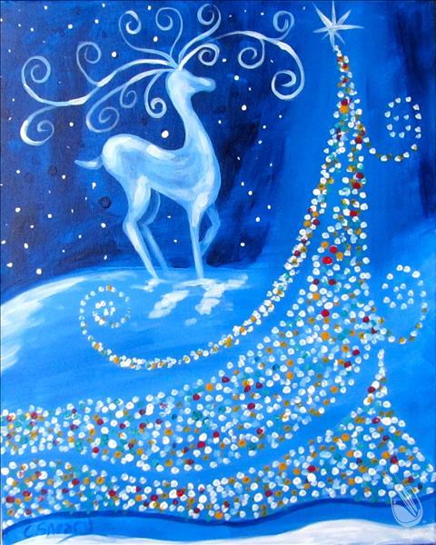 Twinkly Tree with Reindeer