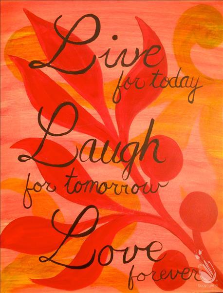 How to Paint Live Laugh Love