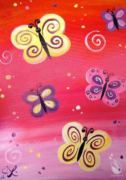 How to Paint FAMILY DAY 7+  BEAUTIFUL BUTTERFLIES