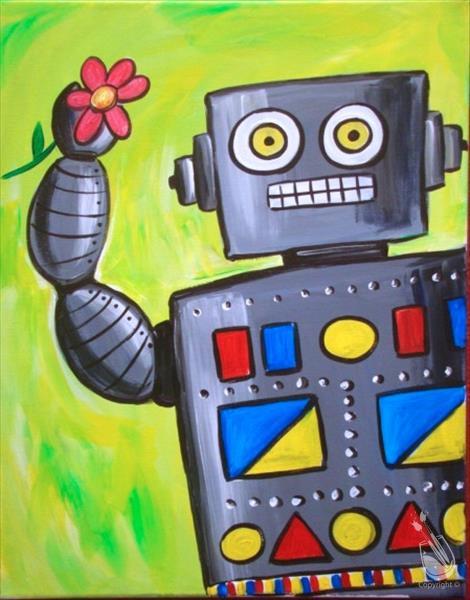 How to Paint All Ages Class - Geometric Robot