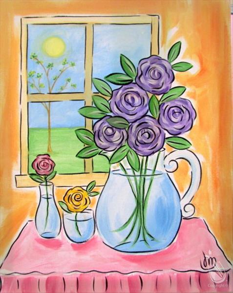 How to Paint Geri's Purple Roses