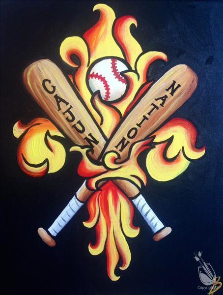 Cajuns Baseball Fleur de Lis