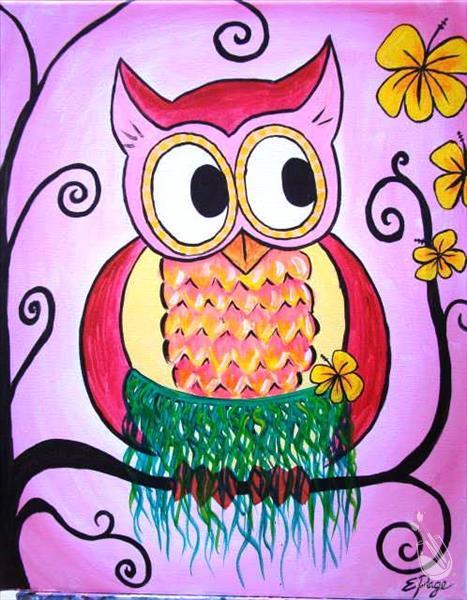 Cute Owls - Hula Hootsie