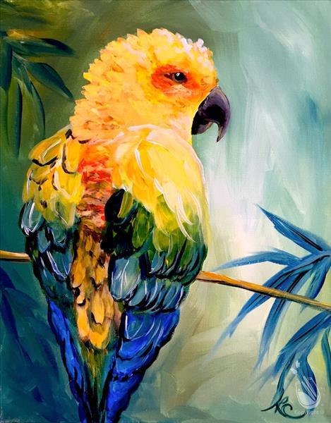 August Masters Paint Program- Day 1: Tropical Bird