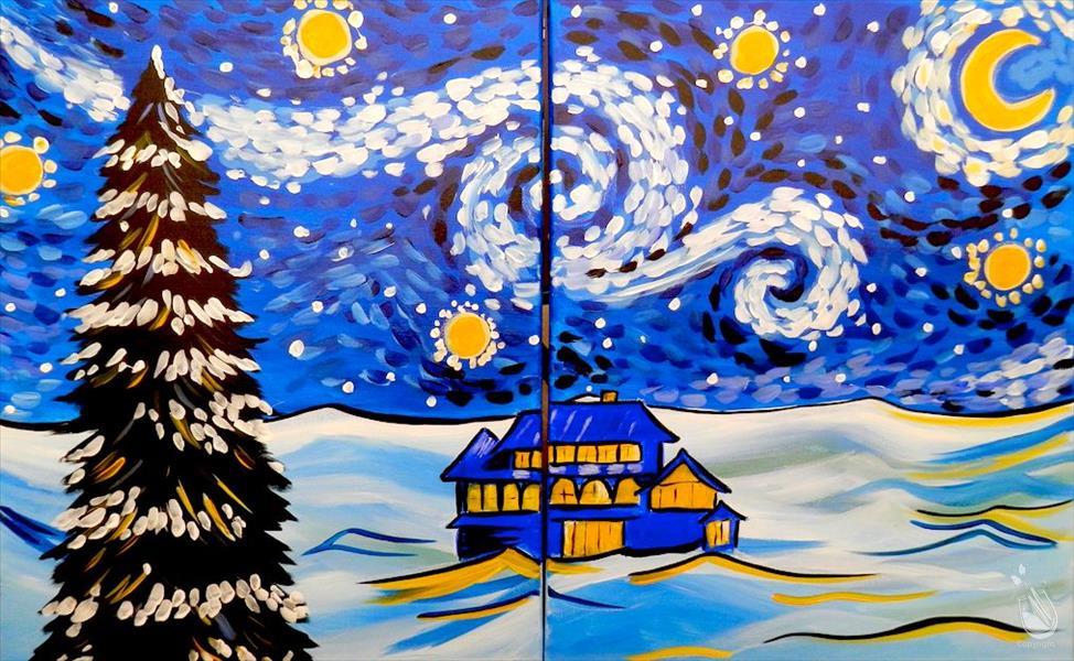 Snowy Starry Night - COUPLES OR SOLO OPTION!