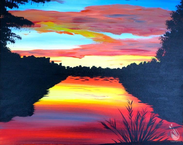 Lost Creek Sunset + add on a DIY candle