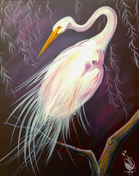 **REALLY BIG CANVAS** Egret (24x36)