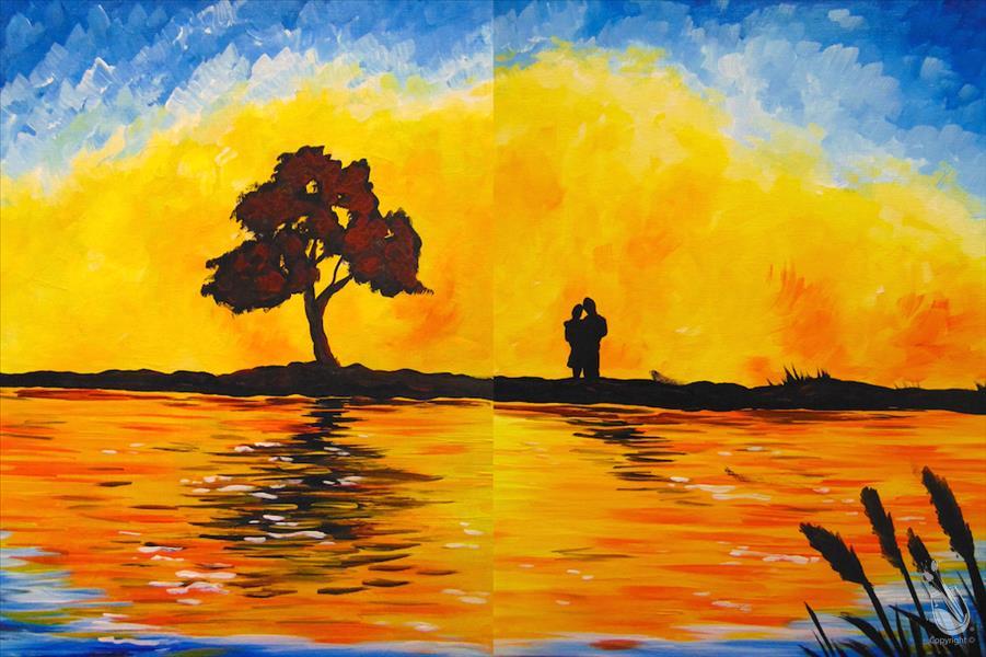 *Partner Painting* Sunset Twilight Love