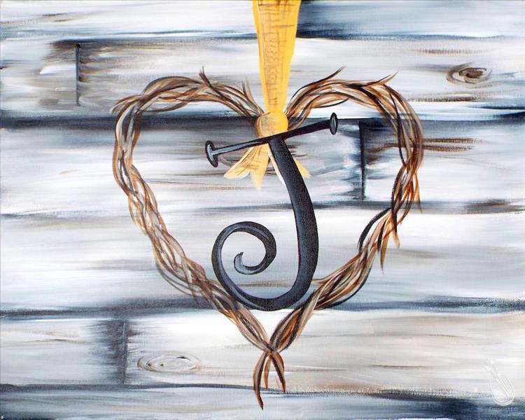 How to Paint Rustic Heart-Can customize
