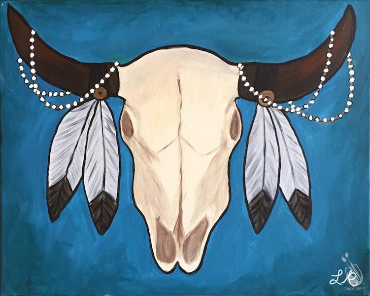 Native Skull and Pearls