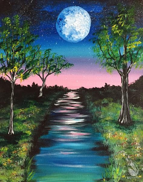 3 Hour - Moon Creek (21+) Painting & Candle Bundle