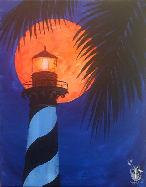 NEW ART! "Lighthouse Moon" Ages 18+ Welcome