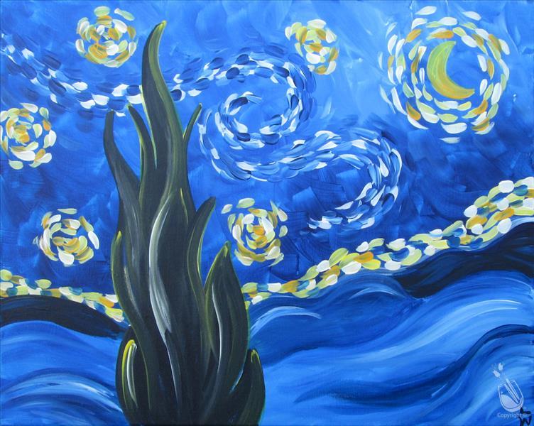 Van Gogh Starry Night *SPRING BREAK pARTy AGES 7+*